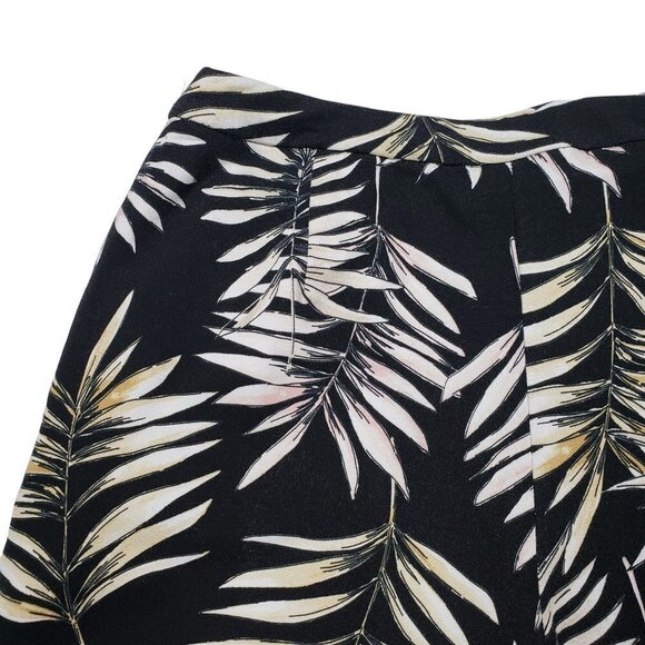 J Jill Wearever Collection Full Leg Cropped Pants Womens Large Palm Print - Picture 6 of 10
